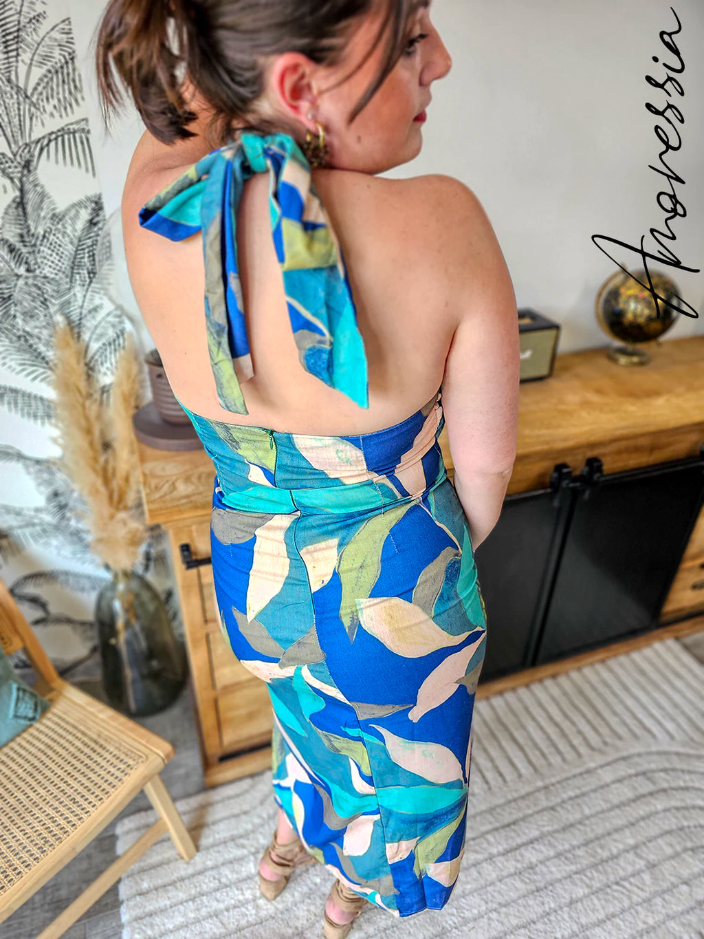 Robe Foglia — Robe Fleurie Femme vue détail