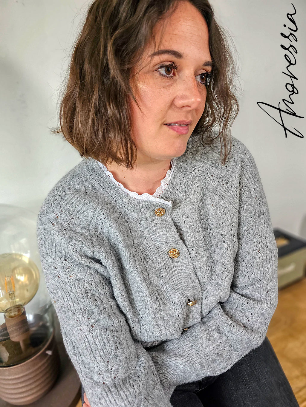 Gilet Hortense — Gilet Long Ouvert Femme photo lifestyle