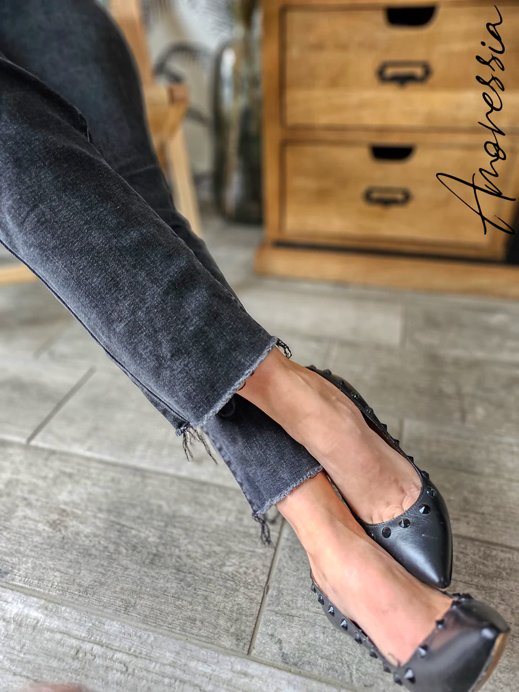 Jean noir — Jean Noir Coupe Droite Femme zoom