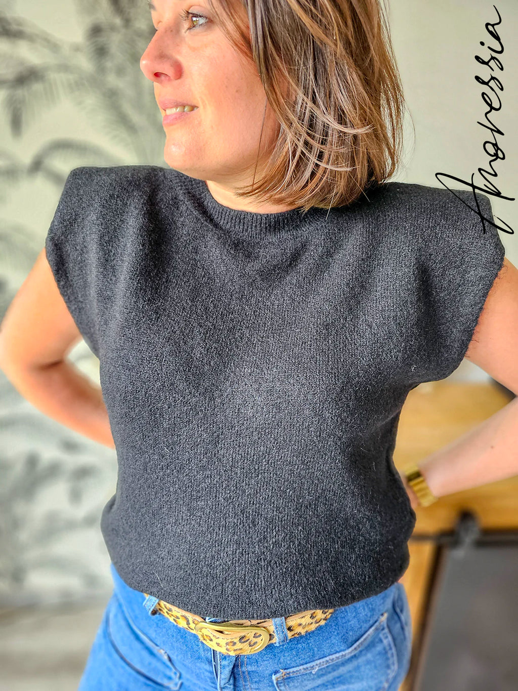 Pull Siline noir — Pull Noir Femme