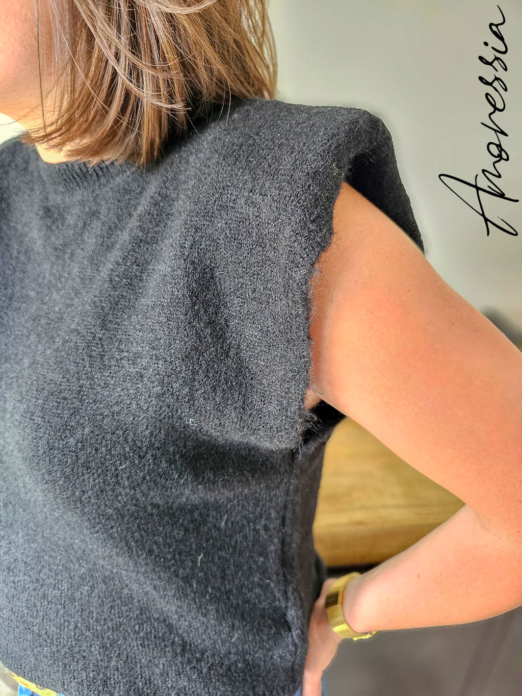 Pull Siline noir — Pull Noir Femme vue détail