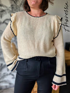 Pull Jodie — Pull Maille Femme photo portée