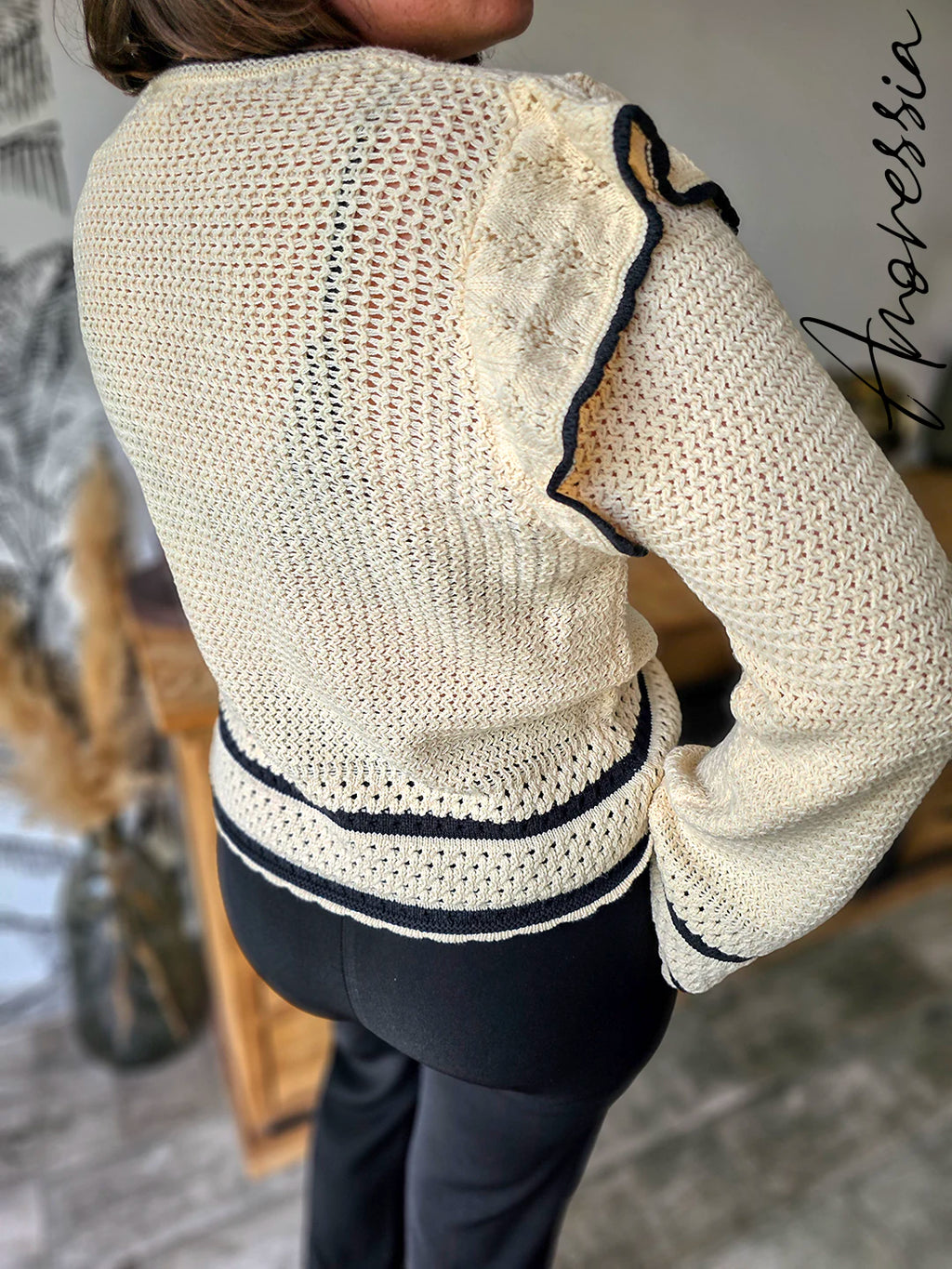 Pull Jodie — Pull Maille Femme vue dos