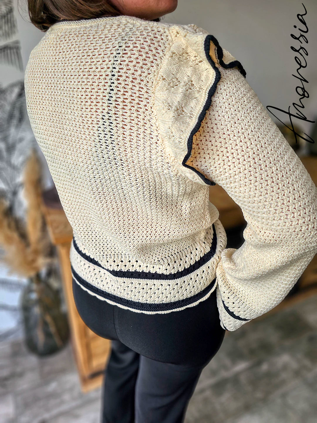 Pull Jodie — Pull Maille Femme vue dos