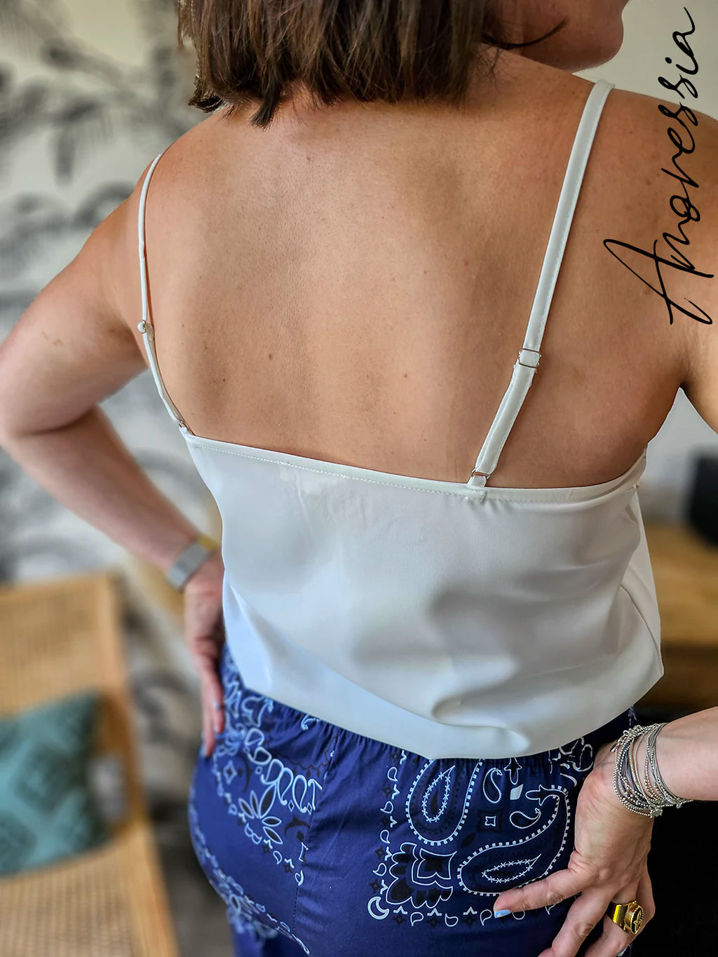 Caraco Néo — Caraco Côtelé Femme zoom matière