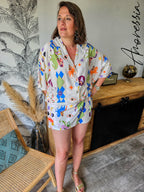 Chemise Santorin — Chemise Ample Oversize Femme photo lifestyle