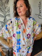 Chemise Santorin — Chemise Ample Oversize Manches Courtes Femme
