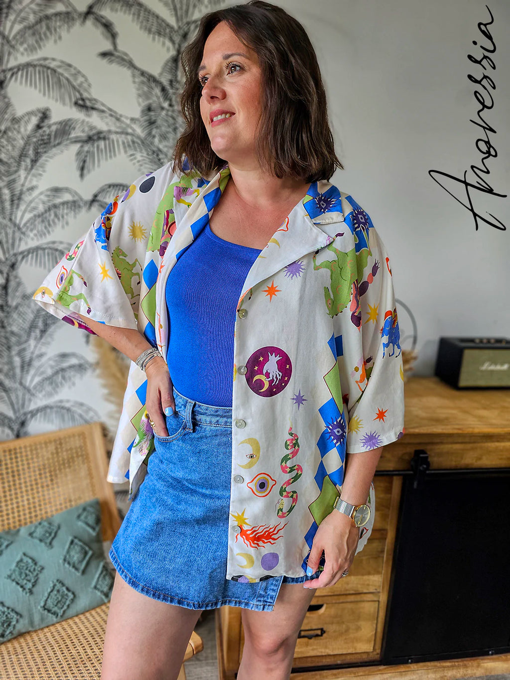 Chemise Santorin — Chemise Ample Oversize Femme look complet