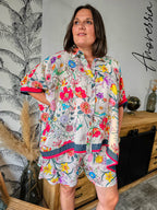 Short Tessa — Short Oversize Imprimé Floral Taille Élastique Femme
