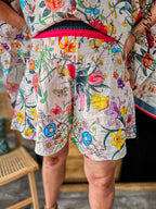 Short Tessa — Short Oversize Imprimé Floral Taille Élastique Femme