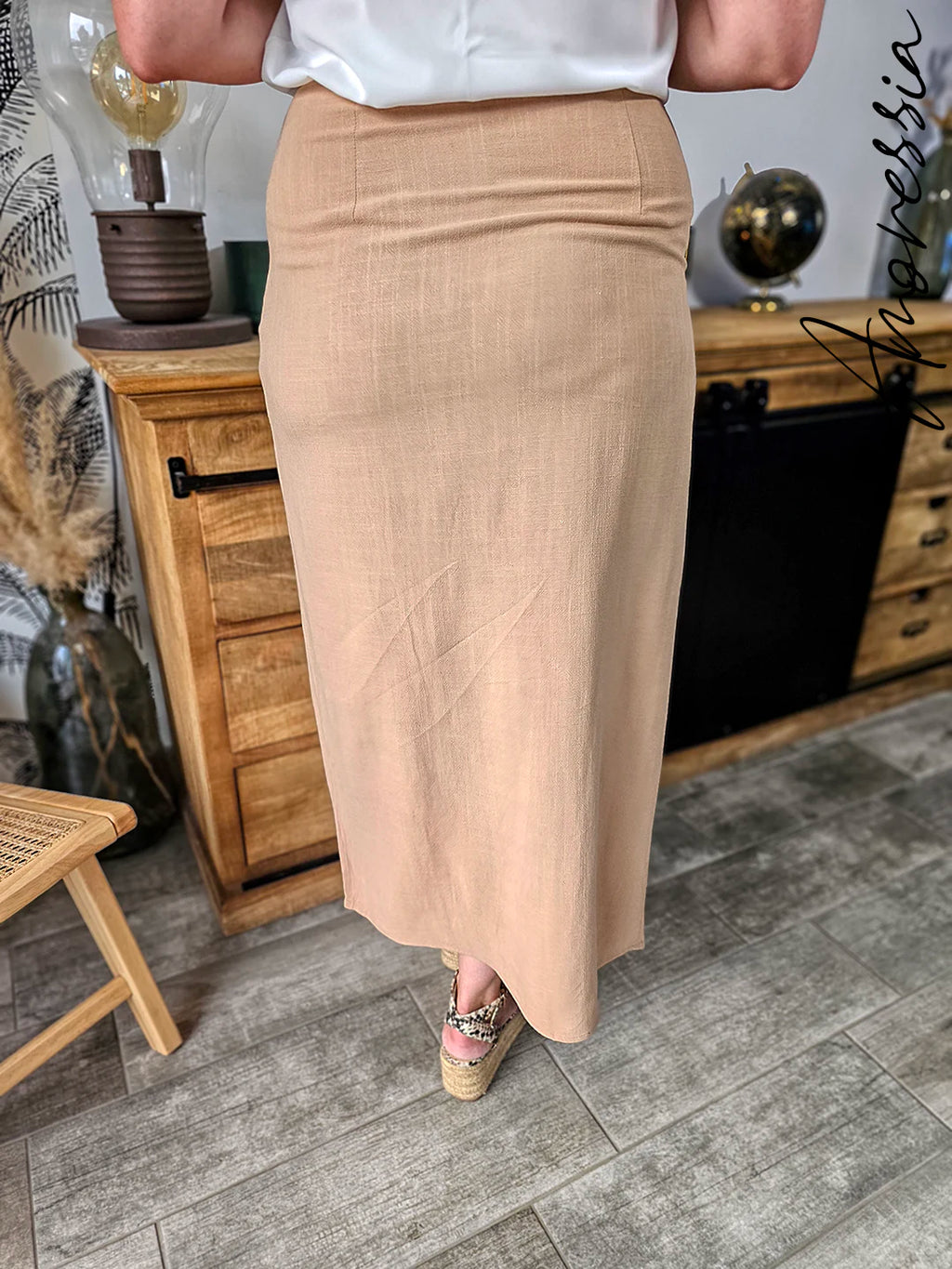 Jupe Bosa — Jupe Longue Fendue Taille Haute Femme photo lifestyle