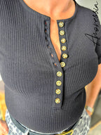 T-Shirt Nathael Noir — T-Shirt Coton Noir Col Rond Femme