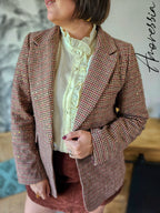 Chemise Dahlia — Chemise Écru Lignes Femme look complet