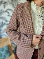 Veste Ivy — Veste Tailleur Pied de Poule Sequins Femme