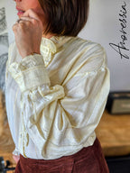 Chemise Dahlia — Chemise Écru Lignes Femme autre vue