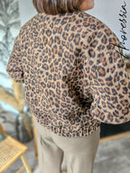 Veste Léopard Bombers — Veste Bombers Léopard Resserrée Taille Femme
