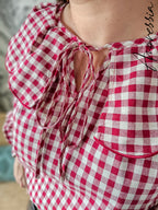 Blouse Vichy — Blouse Carreaux Vichy Femme vue détail