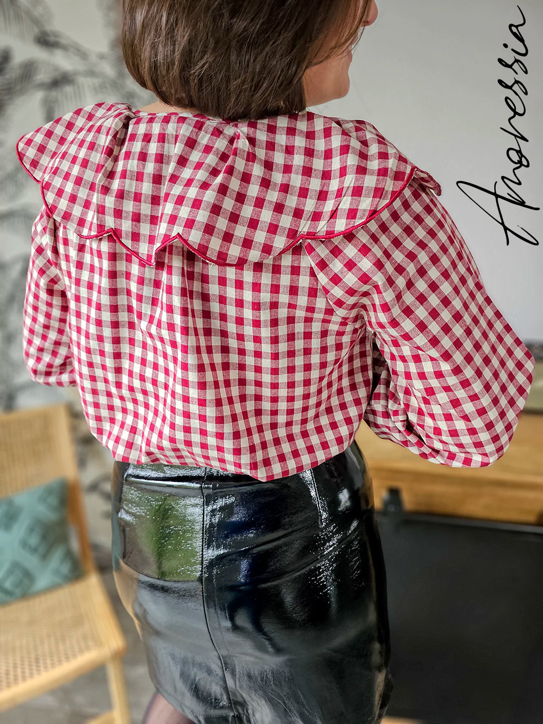 Blouse Vichy — Blouse Carreaux Vichy Femme photo lifestyle