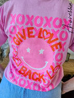 T-Shirt Smile — T-Shirt Rose Manches Originales Femme