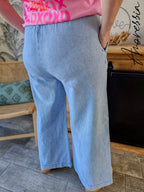 Jean Vanille — Jean Wide Leg Bleu Clair Taille Haute Femme autre vue