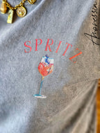 T-Shirt Spritz — T-Shirt Gris Style Italien Femme