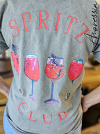T-Shirt Spritz — T-Shirt Gris Style Italien Femme