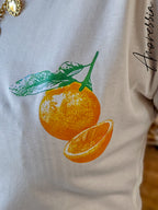 T-Shirt Paradise — T-Shirt Blanc Motif Dos Femme