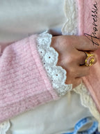 Gilet Flamingo — Gilet Ouvert Rose Pâle Femme autre vue