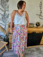 Jupe Livia — Jupe Longue Fleurie Viscose Femme zoom imprimé