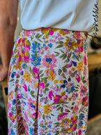 Jupe Livia — Jupe Longue Fleurie Viscose Femme vue détail