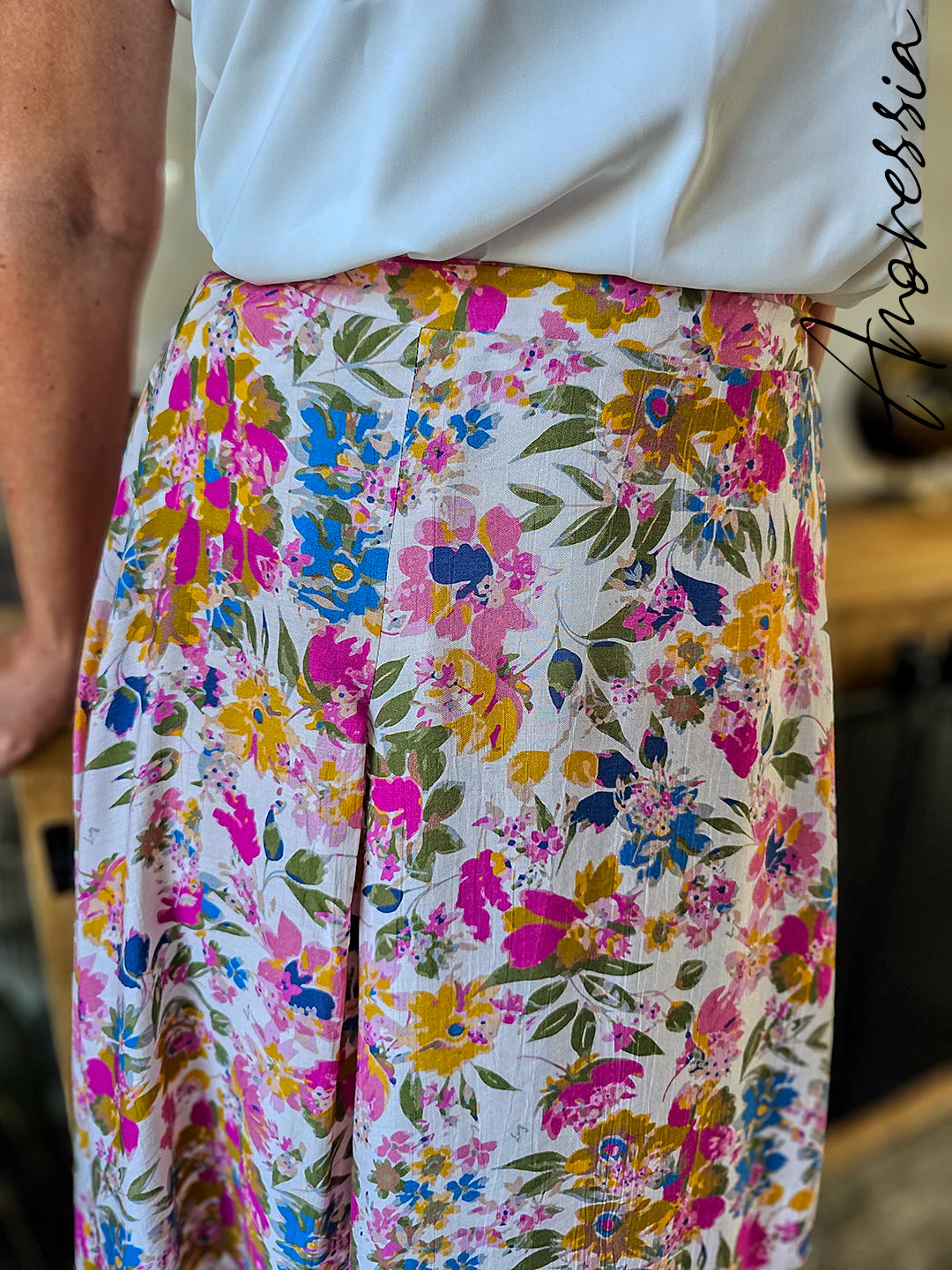 Jupe Livia — Jupe Longue Fleurie Viscose Femme vue détail