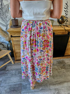 Jupe Livia — Jupe Longue Fleurie Viscose Femme photo lifestyle