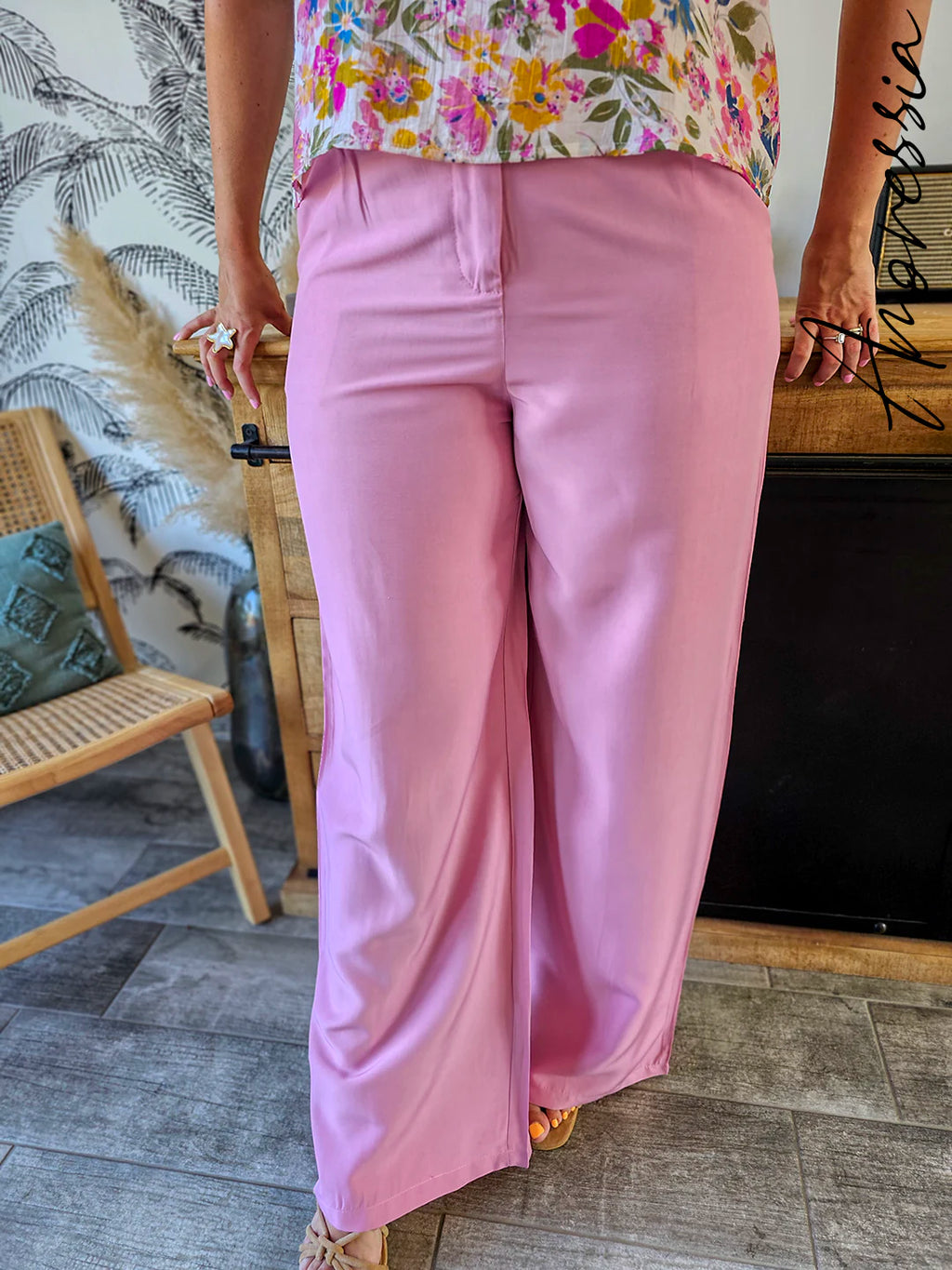 Pantalon Esmé — Pantalon Fluide Femme photo portée