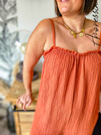 Combi-Pantalon Sofia Terracotta — Combinaison Pantalon Terracotta Femme vue dos