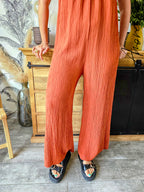 Combi-Pantalon Sofia Terracotta — Combinaison Pantalon Terracotta Femme autre vue