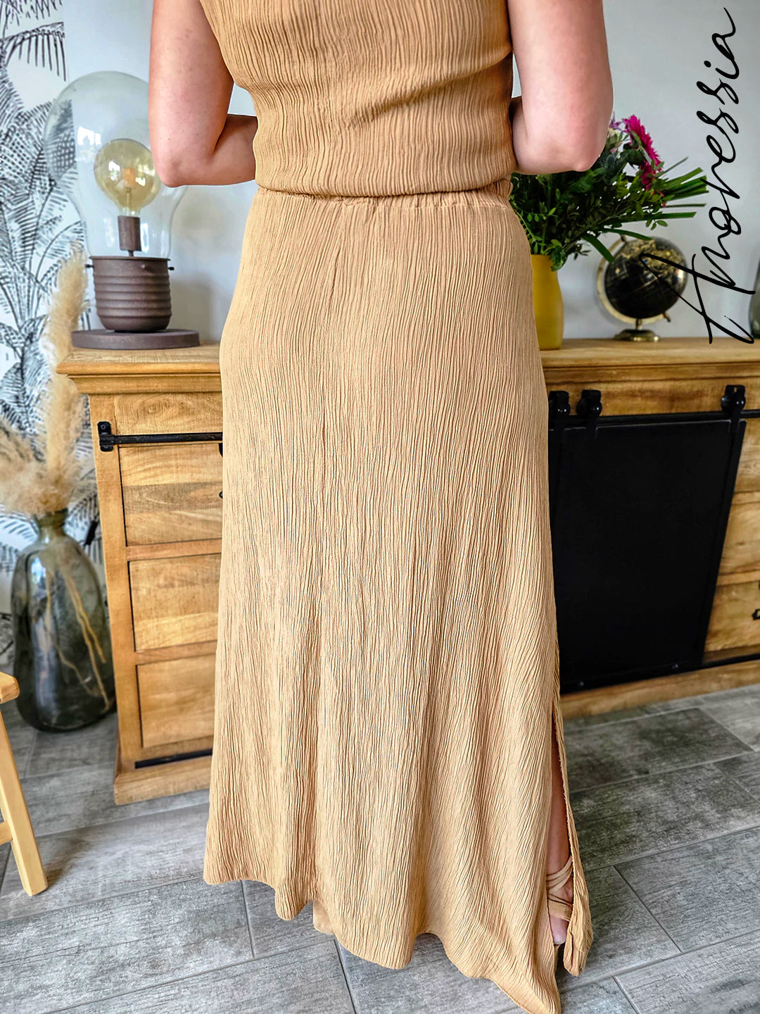 Ensemble Dune — Ensemble Deux Pièces Sable Femme vue dos