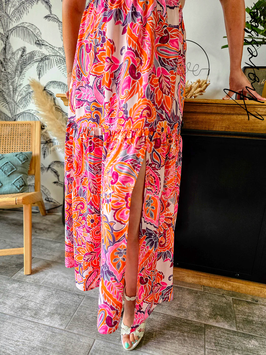 Robe longue Mya — Robe Longue Femme photo lifestyle