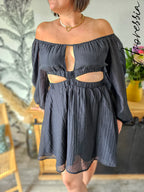 Robe Gabriella — Robe Élégante Femme photo portée