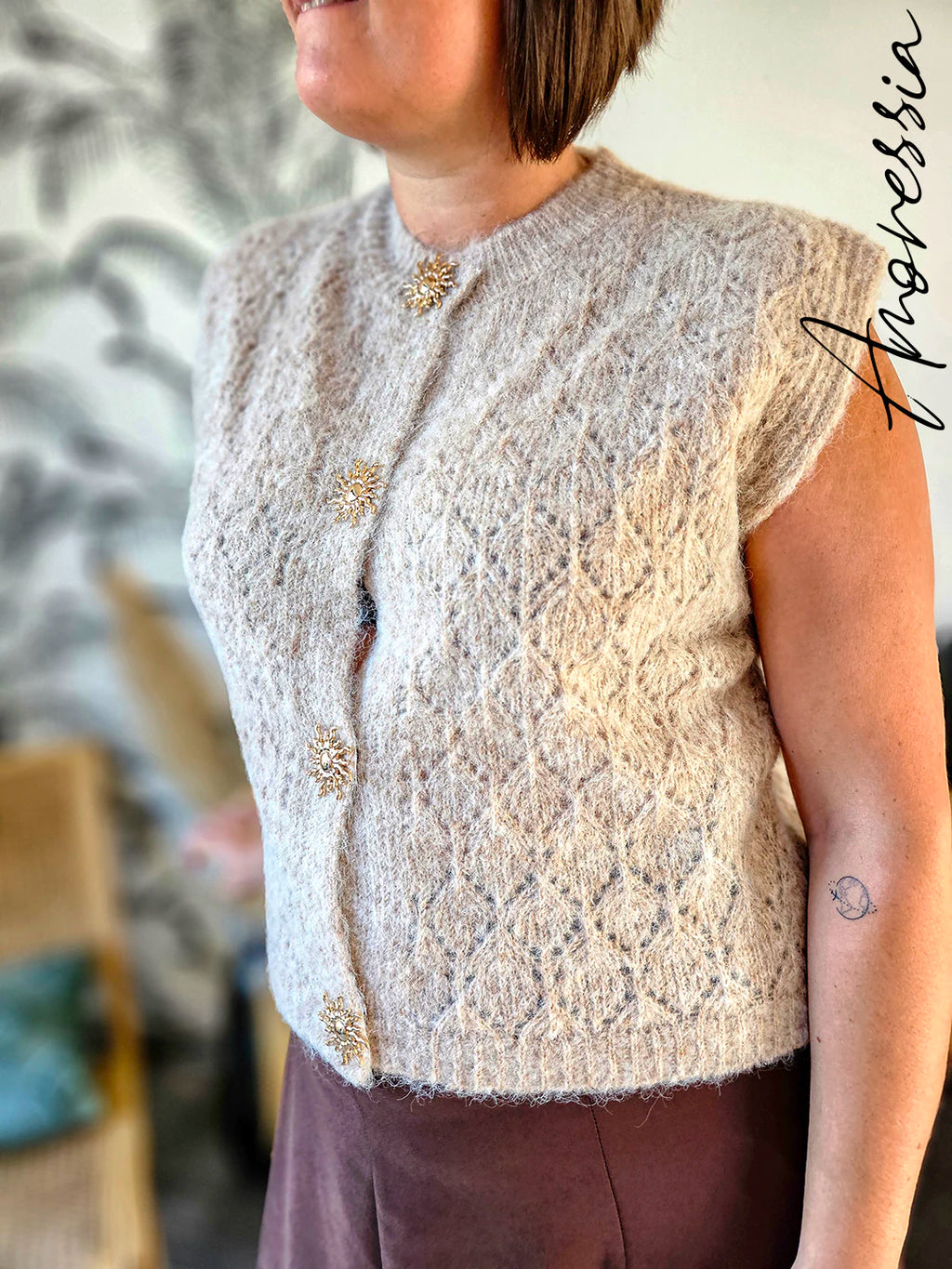 Gilet sans manches Solal — Gilet Sans Manches Doux Femme vue détail
