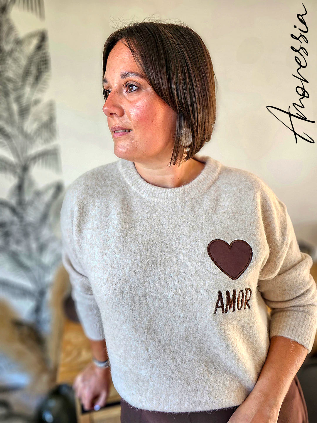 Pull Amor — Pull Doux Femme photo portée