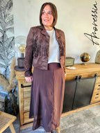 Veste en Daim Chocolat — Veste Daim Chocolat Femme