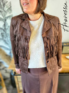 Veste en Daim Chocolat — Veste Daim Chocolat Femme