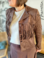 Veste en Daim Chocolat — Veste Daim Chocolat Femme
