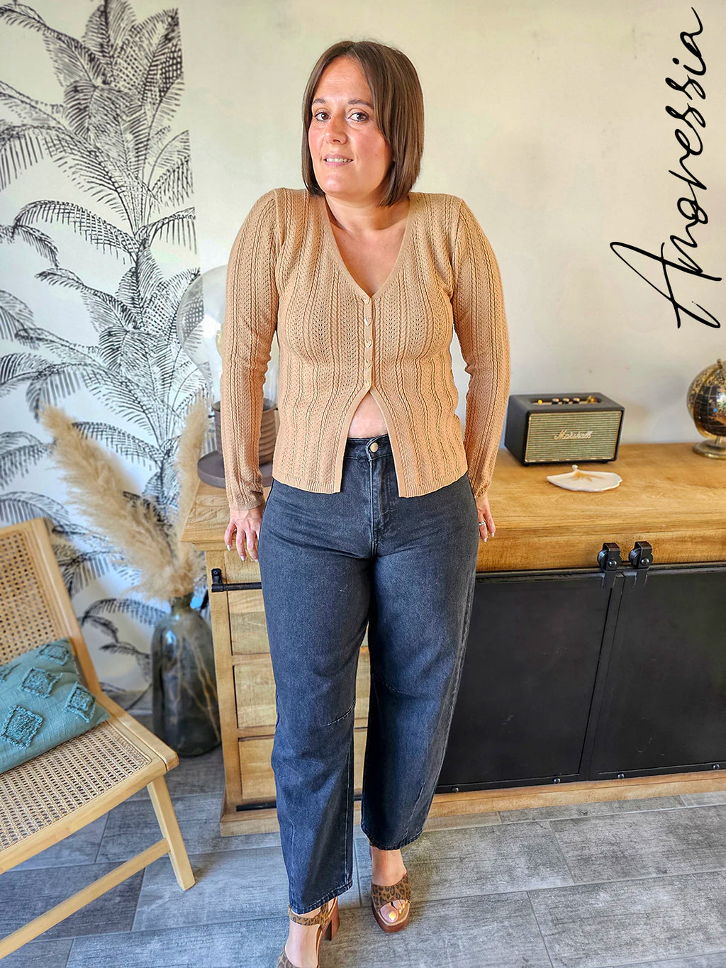 Gilet Côme — Gilet Long Ouvert Femme photo lifestyle