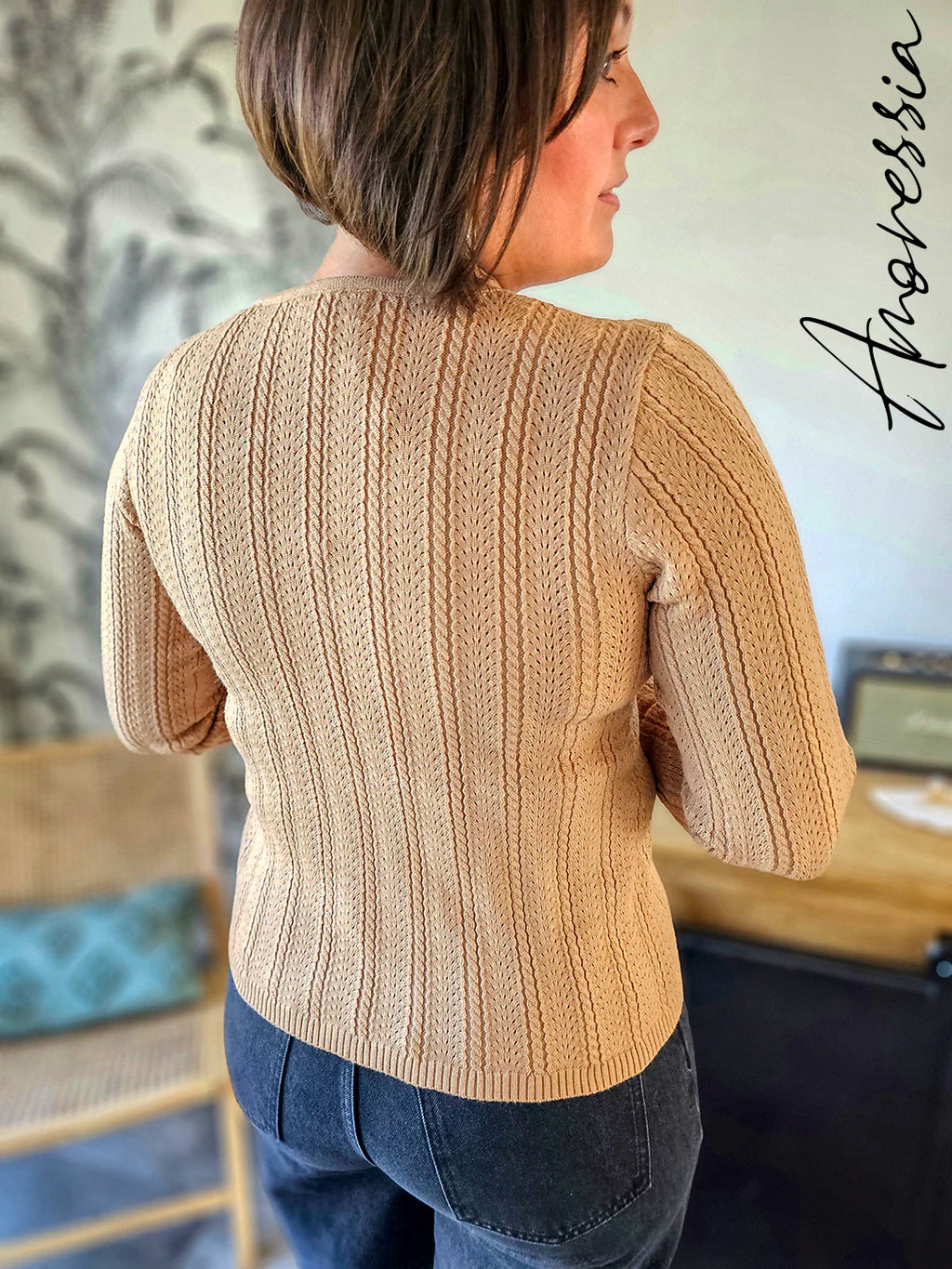 Gilet Côme — Gilet Long Ouvert Femme autre vue