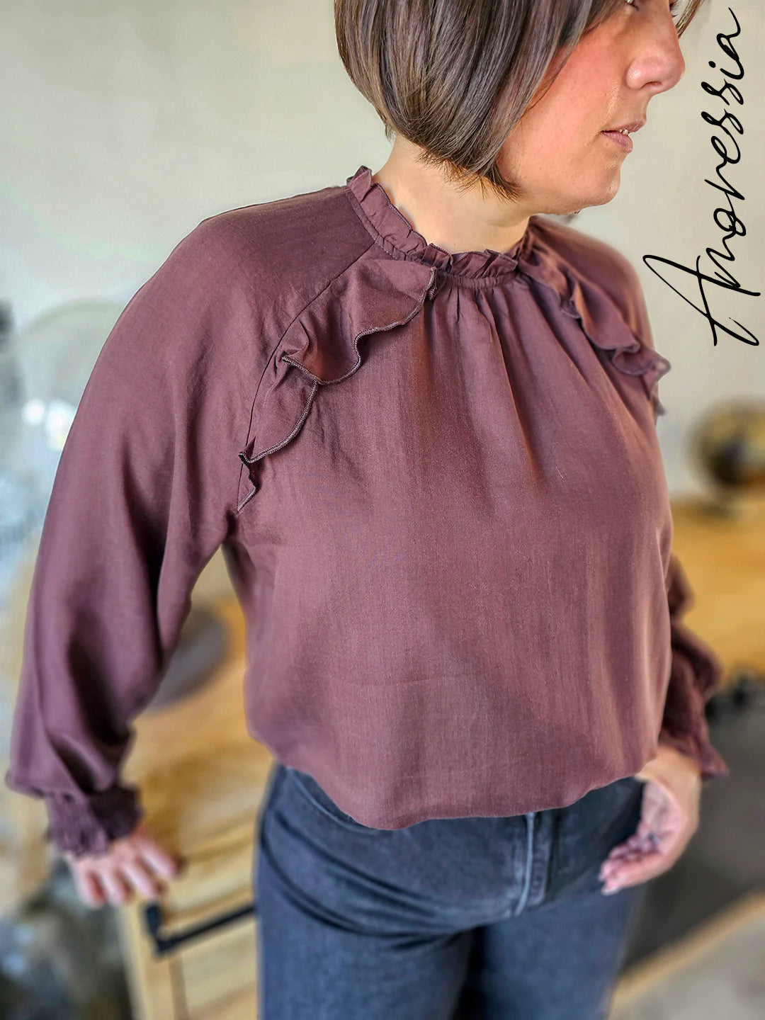 Blouse Noisette — Blouse Femme photo portée