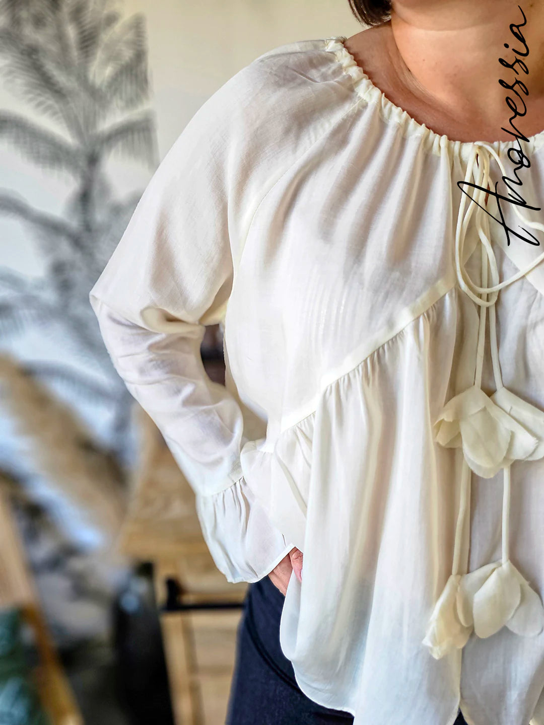 Blouse Gaby — Blouse Légère Femme photo portée
