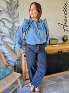 Jean Barrel — Jean Barrel Leg Taille Haute Femme zoom