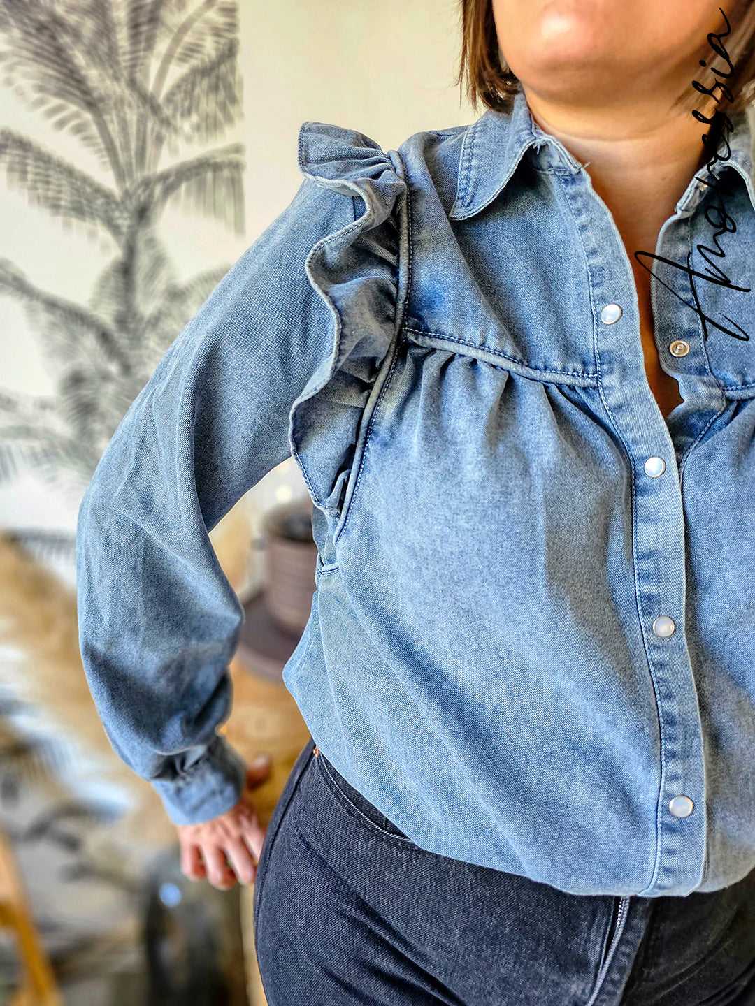 Chemise Elie — Chemise Légère Manches Longues Femme photo portée