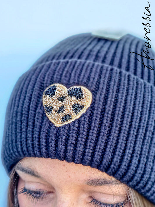 Bonnet Coeur Léopard